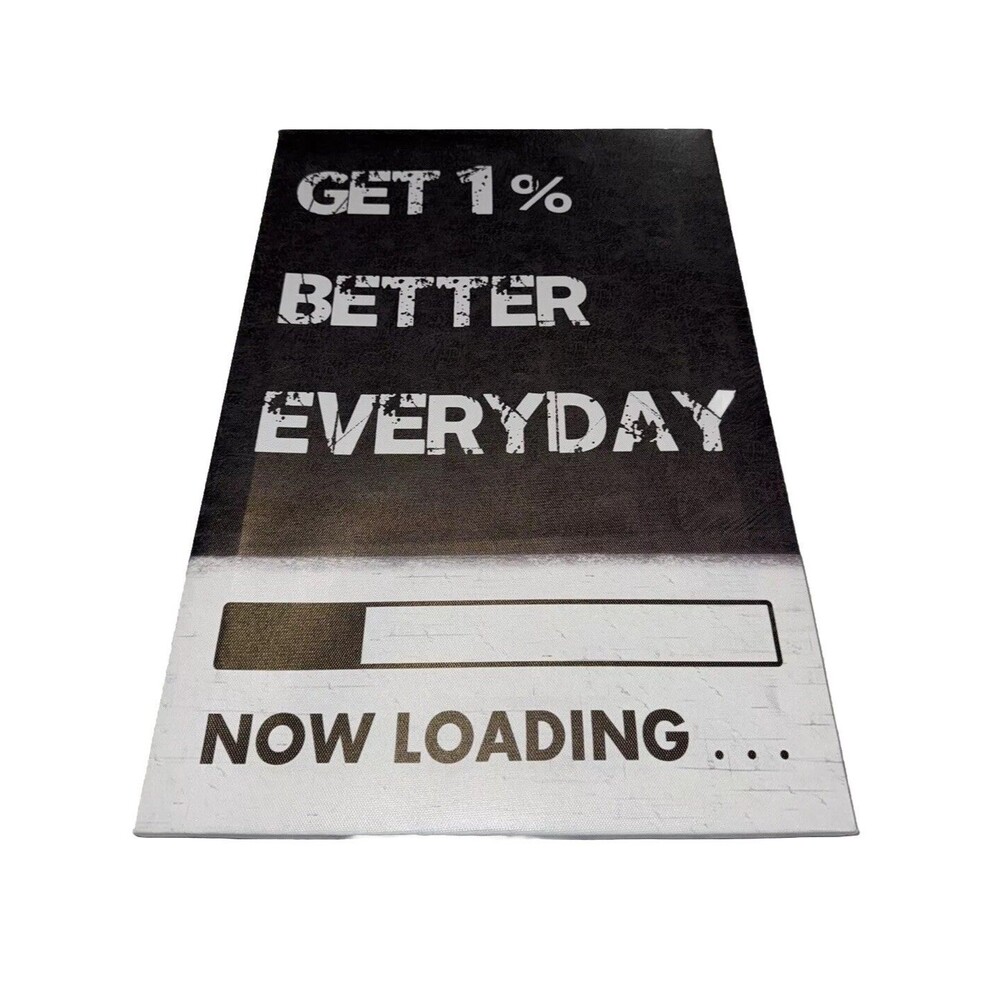 “Get 1% Better Everyday Now Loading…” Wall Hanging Motivational Print 11.75 X 17
